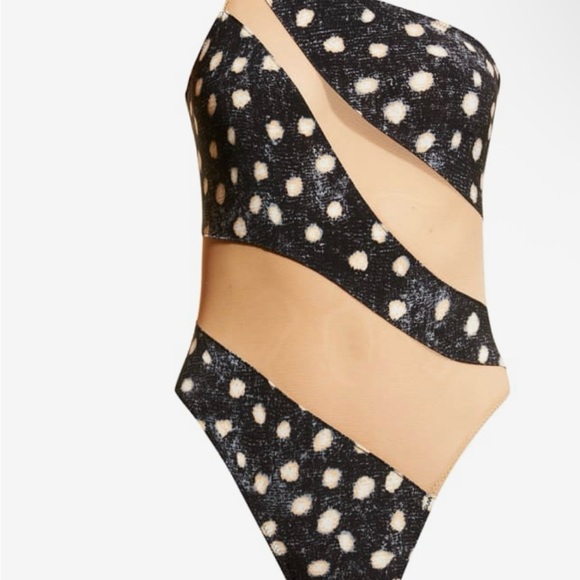 Norma Kamala Snake Mesh Mio Scattered Dots/nude swimsuit XS - Picture 5 of 12